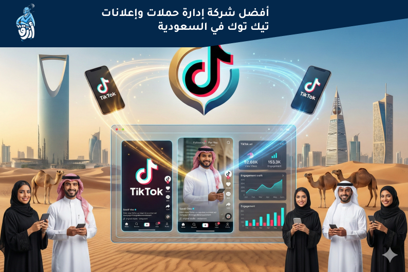أفضل شركة إدارة حملات وإعلانات تيك توك في السعودية – أزرق